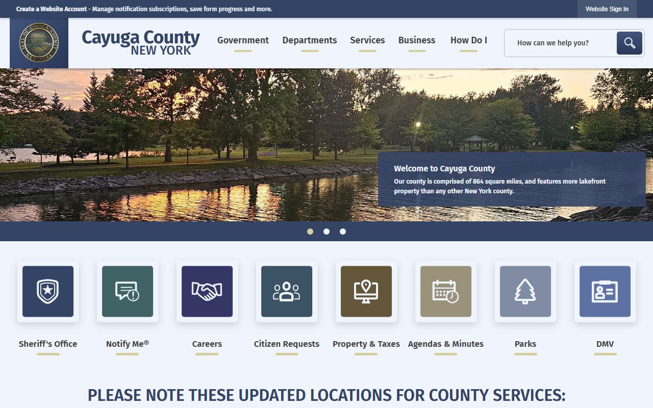 Cayuga County Clerk's Office page for dissolution of marriage records in Auburn NY