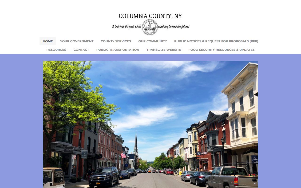 Columbia County Clerk office website for dissolution of marriage records