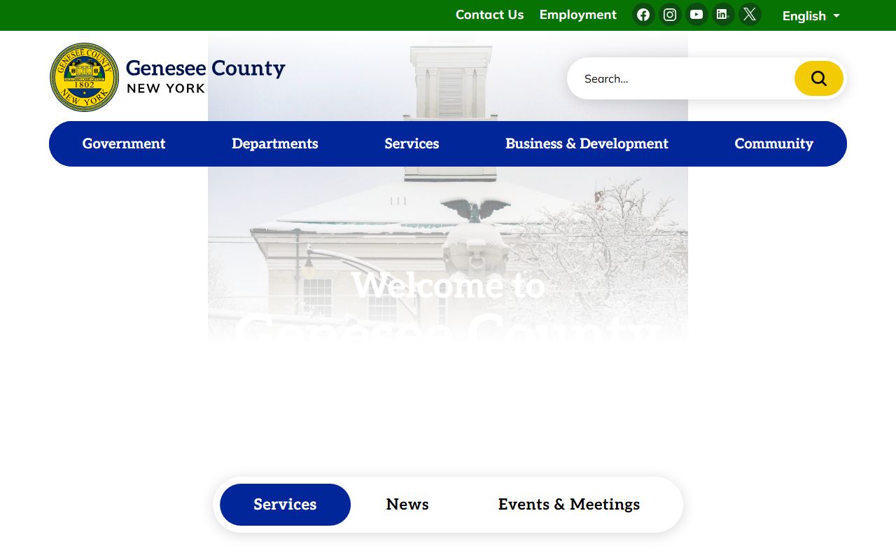Genesee County Clerk Office website for dissolution of marriage records